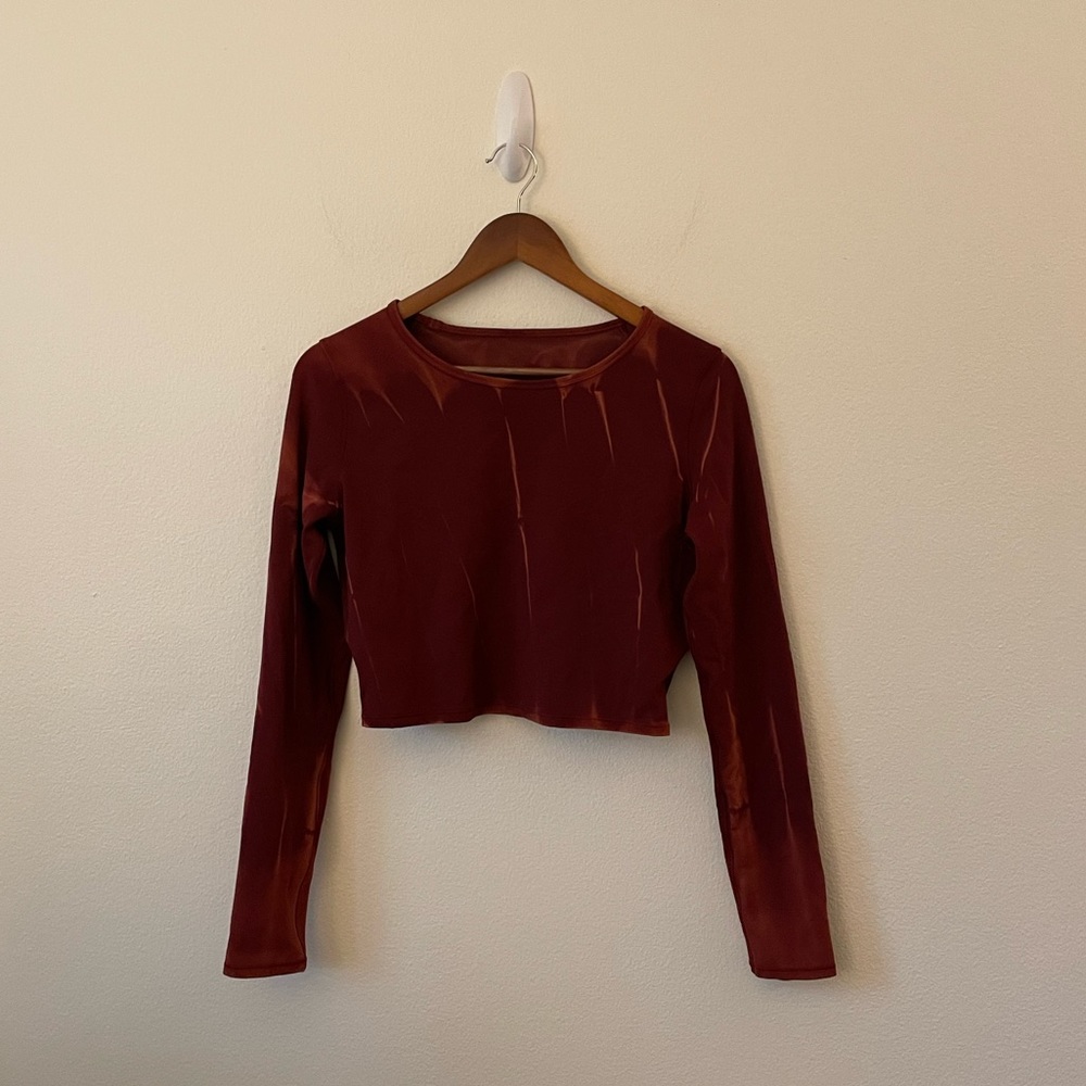 Lululemon Ombre Long Sleeve Cropped Athletic Pullover Crewneck Casual Top Size 8
